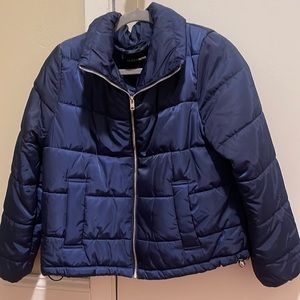 Navy Blue Puffer Jacket